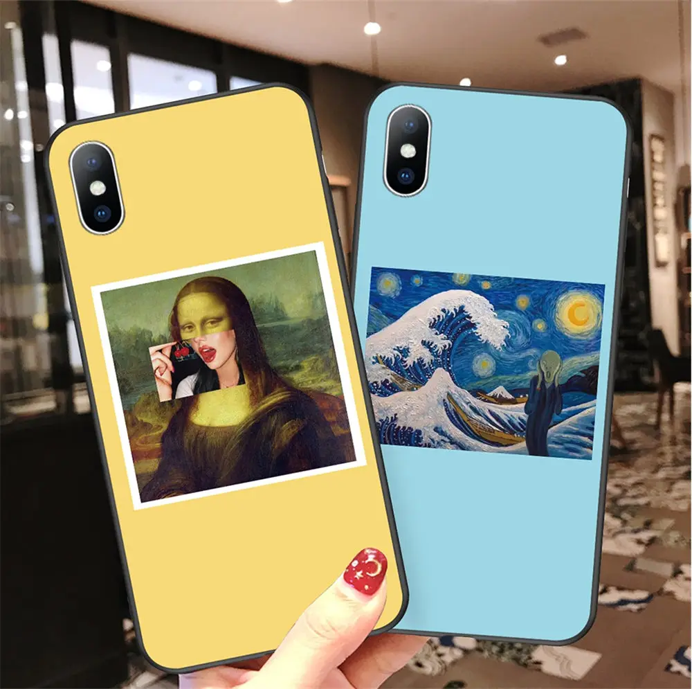 Ottwn абстрактное искусство картины Чехол для телефона для iPhone X 6 6S 7 8 Plus XR XS Max 5 5S SE силиконовый мягкий чехол s звездное небо задняя крышка