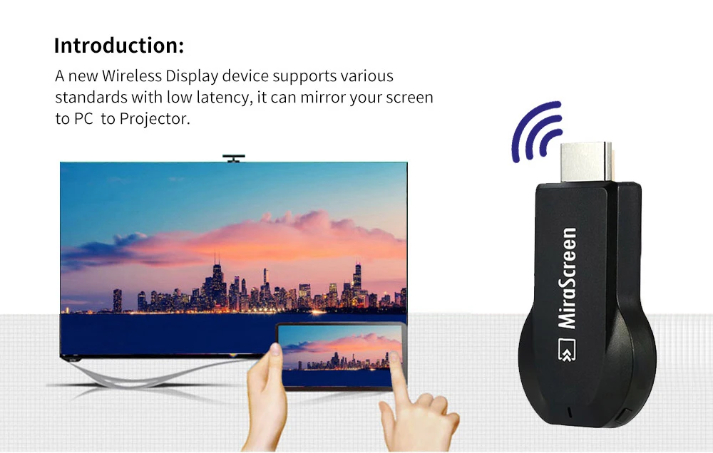 ТВ палка DLNA Miracast airplay Mirroring dongle для iphone ipad android смартфон беспроводной Wi Fi