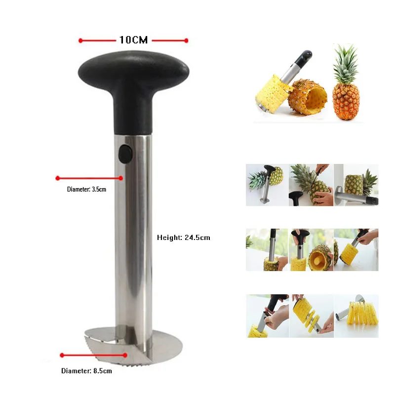 Кухонные гаджеты устройство для очистки ананасов слайсер из нержавеющей стали
