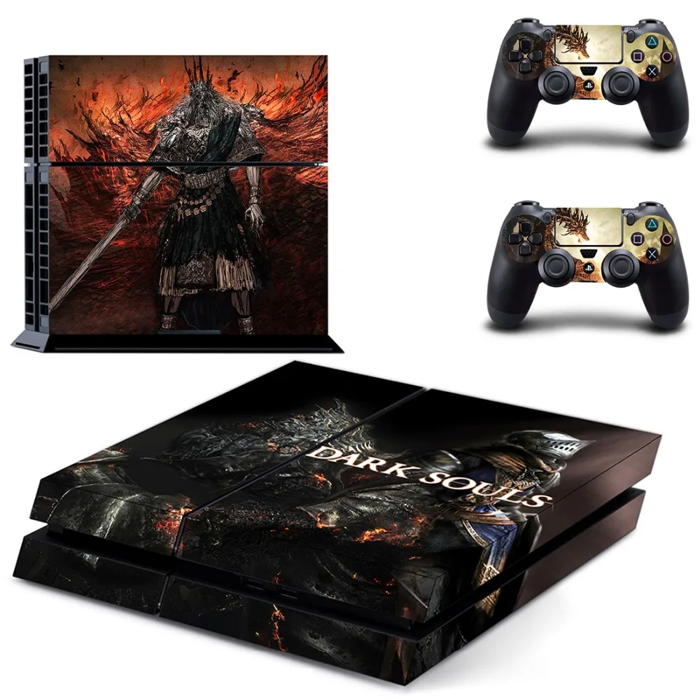 Виниловая наклейка для игровой консоли Sony Playstation 4 и 2 контроллера PS4|Наклейки| |