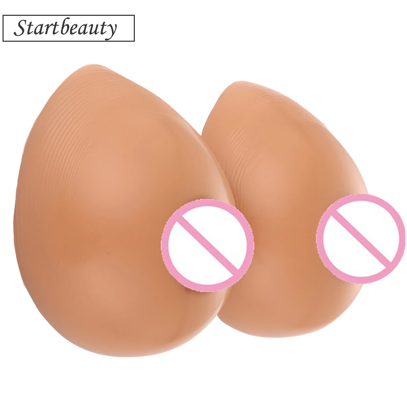 1000g/pair D cup shemale Silicone Breast Forms Tan Beige Boobs tits Bust seios for drag queen crossdressing faux sein a silicone