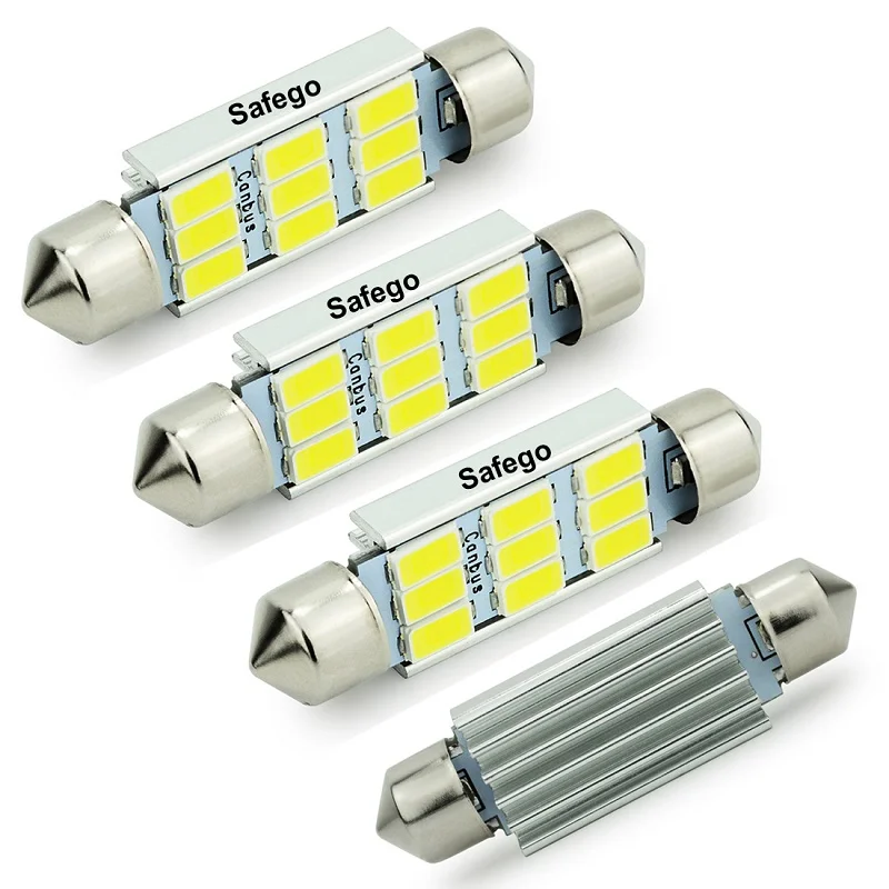 4 шт. Safego светодиодный фестон 31 мм 36 canbus 6SMD 5730 C5W Canbus 5630 автомобильный внутренний