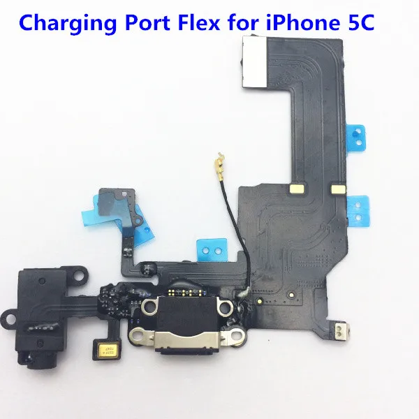 10 шт./лот Новый зарядный порт USB док разъем Mic гибкий кабель лента для iPhone 5C