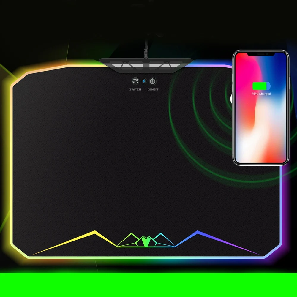 Plextone Gp300 Беспроводной коврик для мыши с быстрой зарядкой 11 видов красочных Rgb игровой коврик для мыши для компьютера