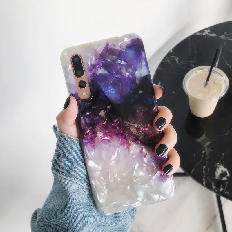 Чехол для телефона Huawei P20 P30 Pro чехол Honor 10 9 мягкий силиконовый фиолетовый
