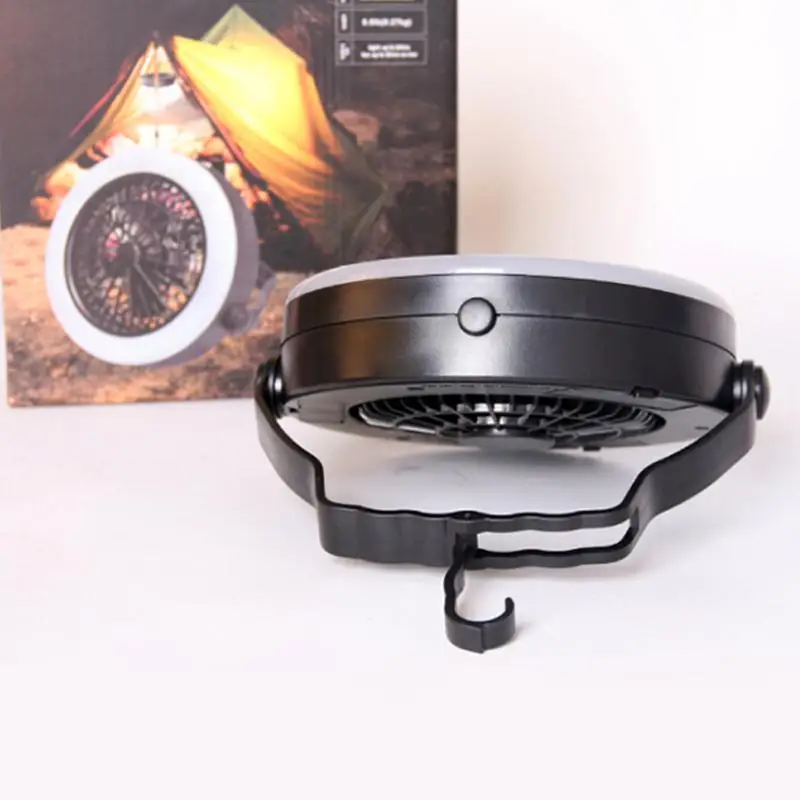 Портативный светодиодный вентилятор SOLLED на батарейках светильник уличный мини