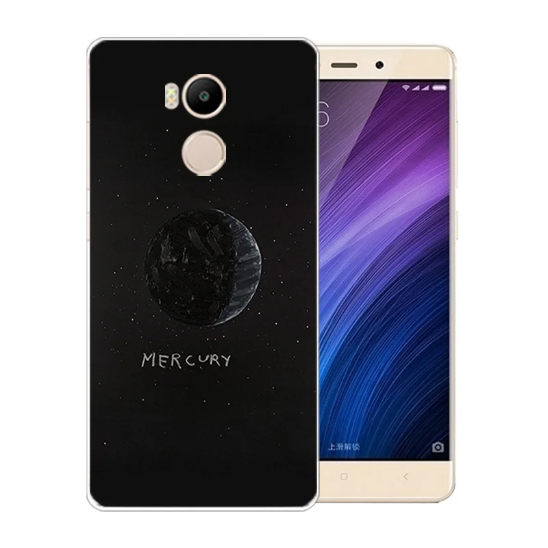 For Xiaomi Redmi 4 Prime TPU Soft Mobile Phone Case Silicone Back Cover for Pro Space Moon Pattern Anti Knock Slim Shell |