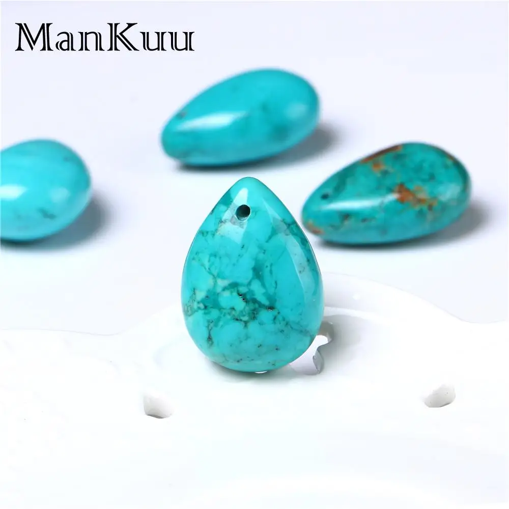КАПЕЛЬНАЯ подвеска Mankuu 20*28 мм в форме капель воды синий бирюзовый кулон