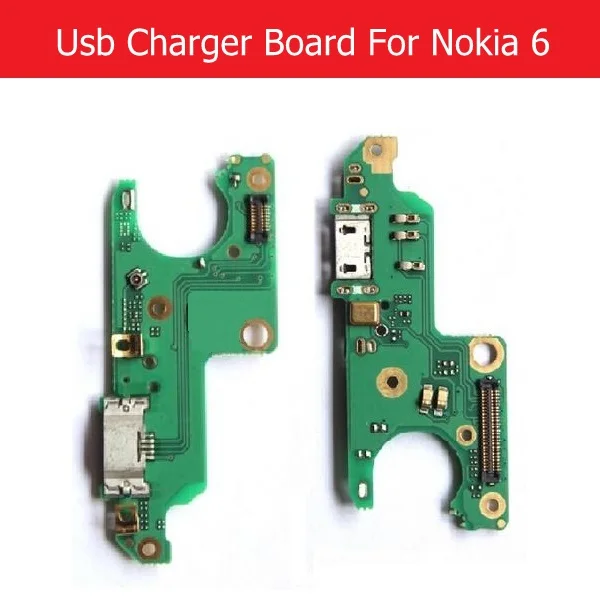 Подлинный микрофон и зарядное устройство USB разъем плата для Nokia 6 TA1000 TA1003 TA1025 зарядный порт модуль Usb разъем порт плата