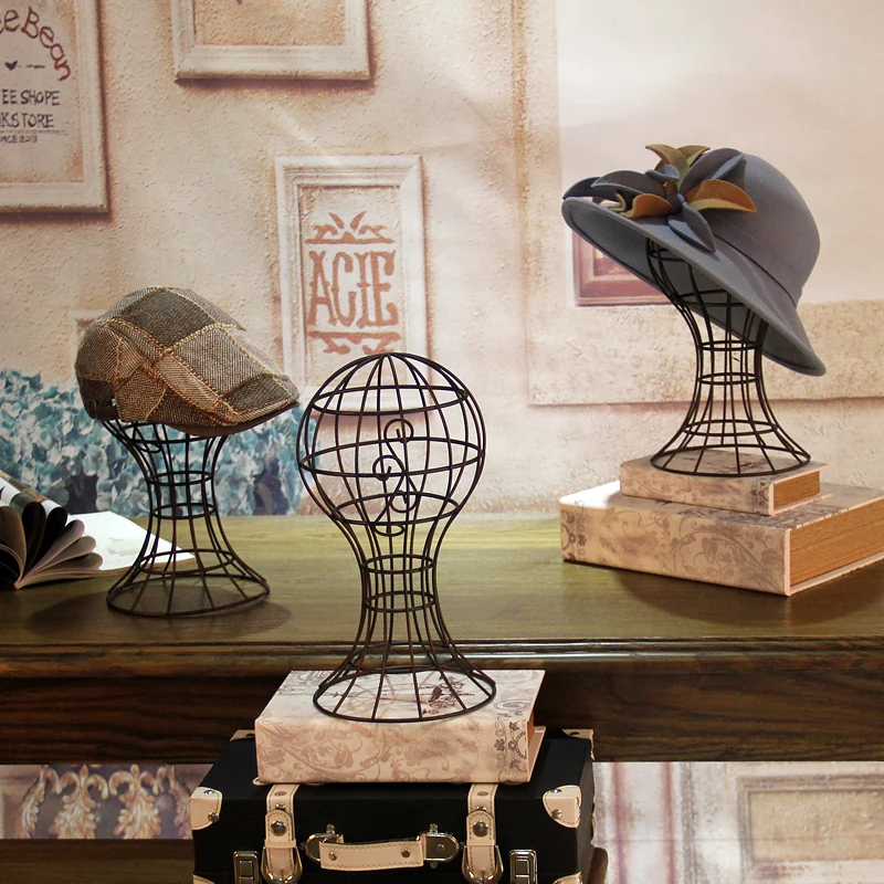 Высококачественный винтажный абстрактный металлический манекен голова