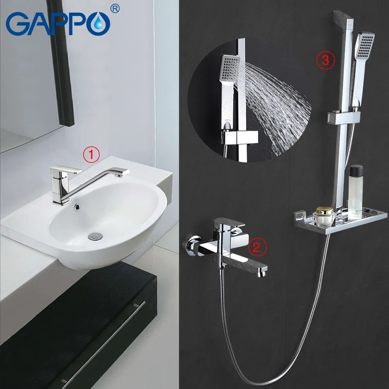 

Смеситель для ванны GAPPO, кран из латуни, набор «тропический душ»