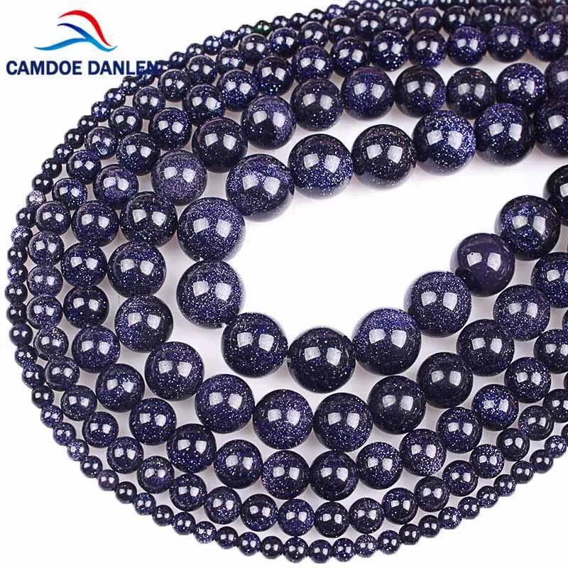 Blue Sandstone Натуральный камень Агаты кристаллы аметиста лавы тигровый глаз лазурит Амазонит Родонит круглые бусины россыпью сделай сам для изготовления ювелирных изделий - Цвет: Blue Sandstone