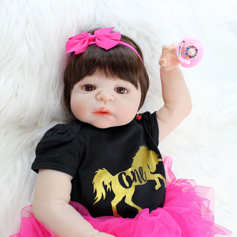 BZDOLL 22 дюйма разрешение Full силиконовые Новорожденные для маленьких девочек