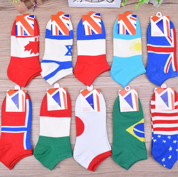 10 пар/лот модные новые мужские носки из полиэстера с национальным флагом