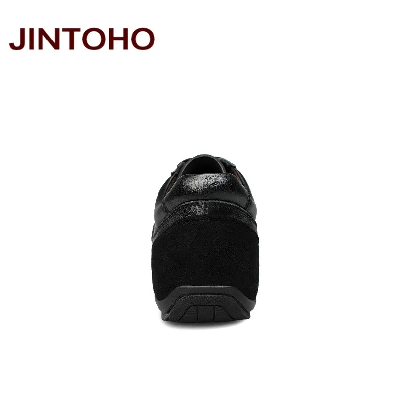 JINTOHO Мужская обувь из натуральной кожи большие размеры 36-48 повседневная с