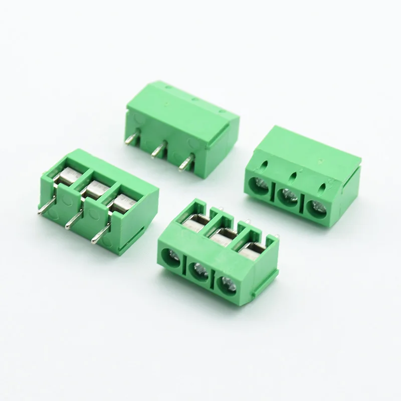 10 шт./лот Φ шаг 5 0 мм прямой контакт 3P винт PCB Клеммная колодка соединитель синий