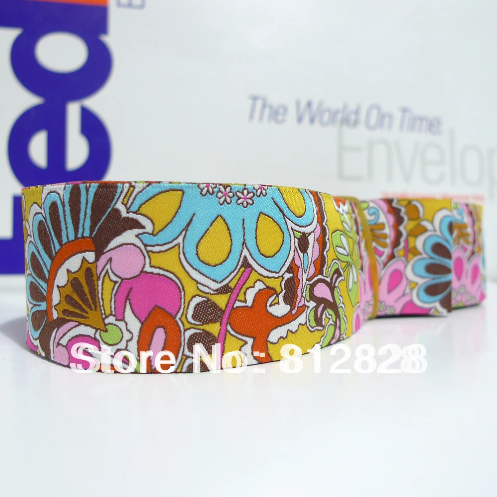 Жаккардовая лента 1 1/2 дюйма 38 мм|jacquard ribbon|woven jacquard ribbonribbon wholesale |