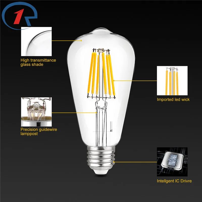 ZjRight mini 8W E27 COB энергосберегающие светодиодные лампы для гостиной спальни дома