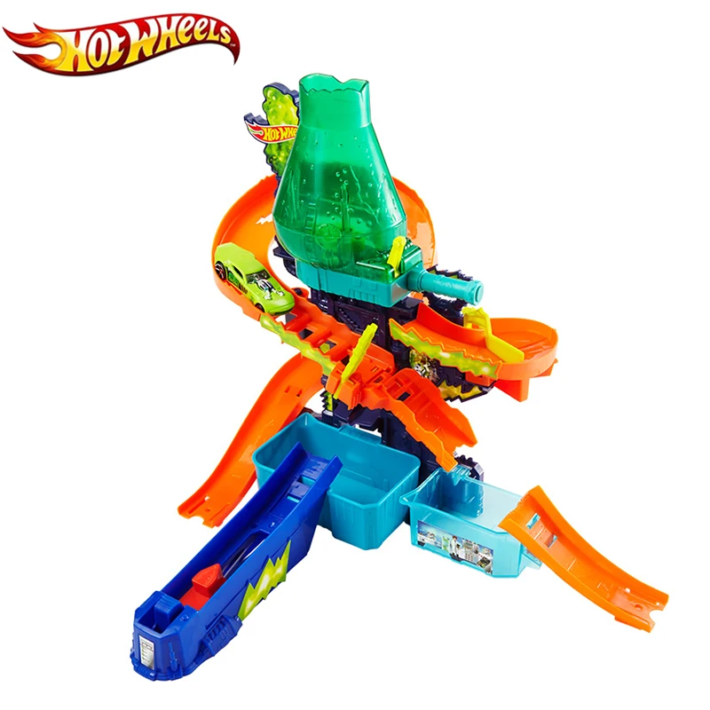 Hot Wheels цветные брызги научная лаборатория автомобиль трек переключатели с