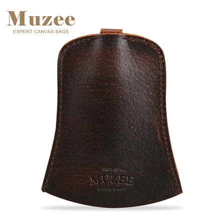 Muzee кожаный бумажник Crazy Horse мужской кожаный подвесной многофункциональный мужской держатель для ключей и женщин ручной работы кожаный кошелек - Цвет: Crazy Horse Red