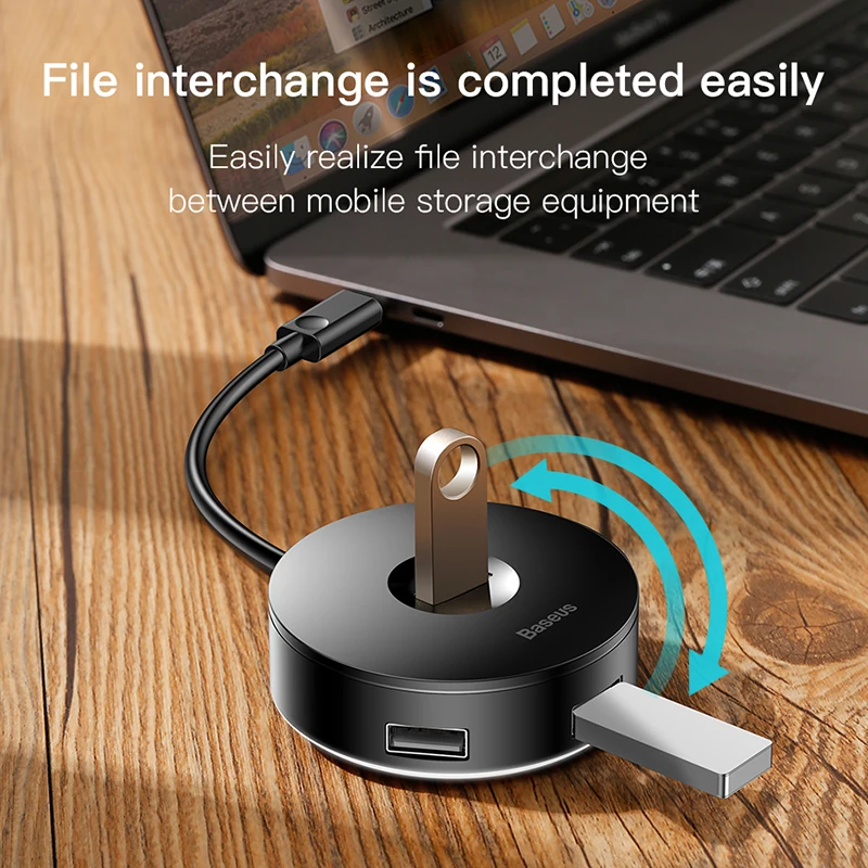 Baseus USB 3 0 4 портовый usb концентратор 5 Гбит/с адаптер Type C компьютер ПК для Macbook
