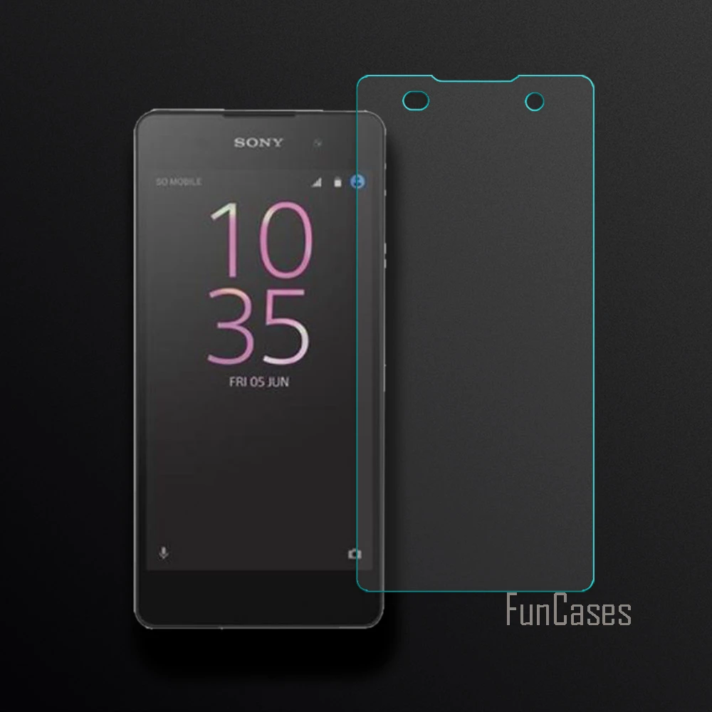 

2.5D изогнутый край Экран для Sony Xperia E5 закаленное Стекло для Sony Xperia E5 передняя защита экрана HD пленка против царапин 0,26 мм