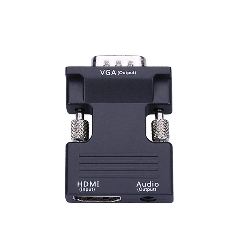 Черный белый цвет HD 1080 P HDMI адаптер Женский VGA Мужской с кабель аудиовыхода