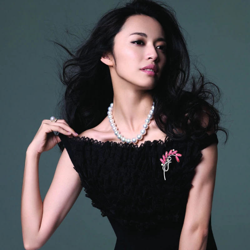 Zhen томоми изысканный шик интеллектуальной женщина цветок простой корсаж