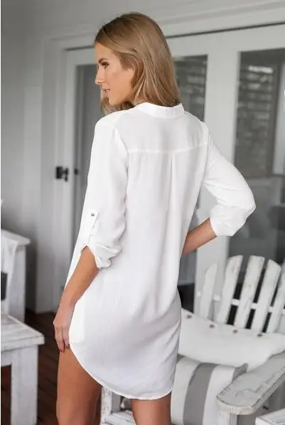 Blouse 2019 spring and summer new hot sale comfortable V-neck chiffon ladies long-sleeved shirt a051 |