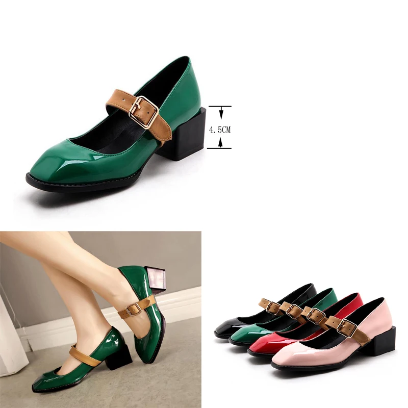 ASILETO/Женская обувь Туфли лодочки на не сужающемся книзу массивном каблуке с