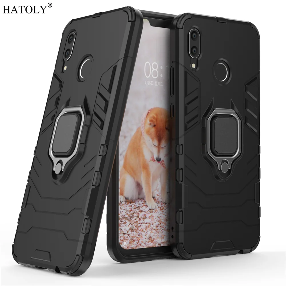 

Чехол-накладка для Huawei Nova 3, Nova 3, 5, 5i Pro, с кольцом на палец