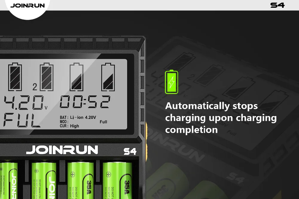 Joinrun N1 N2 S4 18650 литий-ионная батарея зарядное устройство для 18650 14500 16340 26650 Ni-MH AAA AA литий-ионная умная батарея зарядное устройство