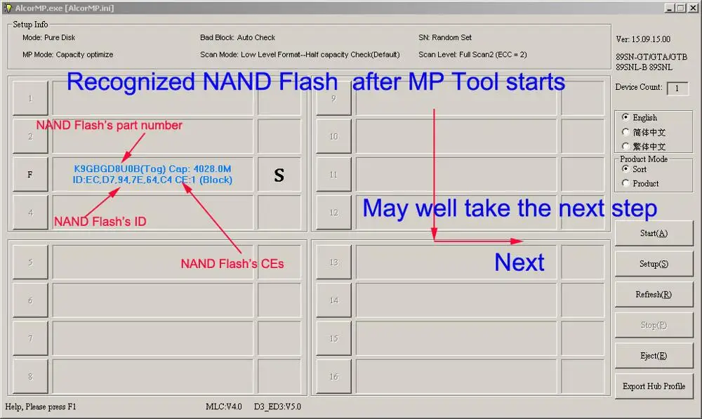 TSOP48 флэш ластик поддержка pin AU6989SNHL GT UFD контроллер NAND Flash