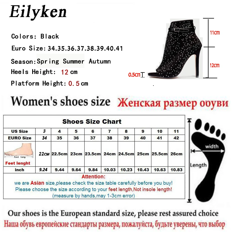 Eilyken/новые женские сандалии с ремешками на щиколотке, на высоком каблуке, с прозрачным покрытием, женские сандалии, обувь для вечеринок, Размеры 35-43