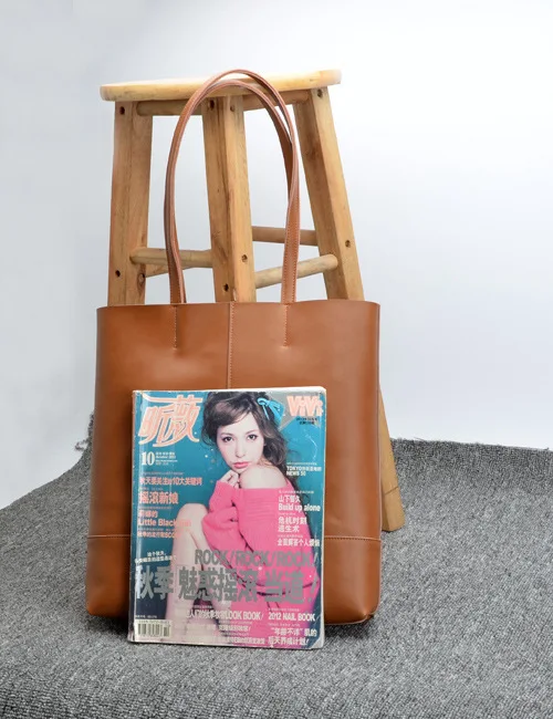 Сумка тоут женская из натуральной кожи саквояж на плечо большой вместимости в