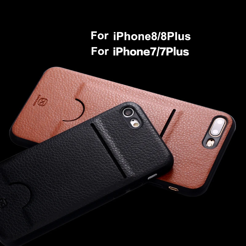 Роскошный кожаный чехол со слотом для карт для iPhone 8 7 Plus, чехол с полной защитой, противоударный чехол для iPhone X XS Max XR, защитный чехол