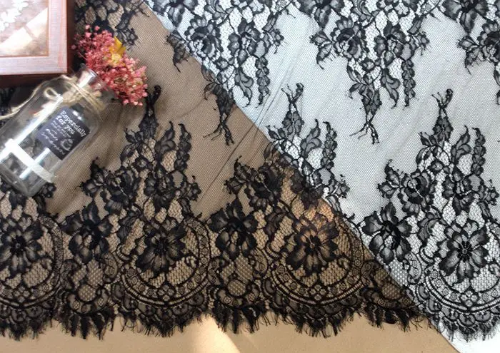 9 метров ширина 52 см новый стиль ресницы кружево для свадебного платья Декор