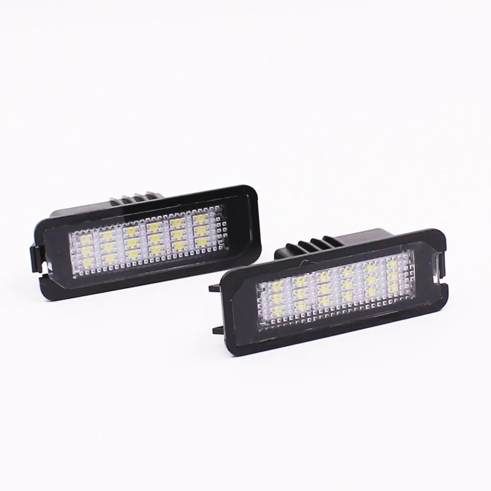 2 шт. Canbus светодиодный номерной знак для VW Golf 7/6/5/4 Polo Beetle Passat Eos Scirocco Skoda Superb SEAT Altea