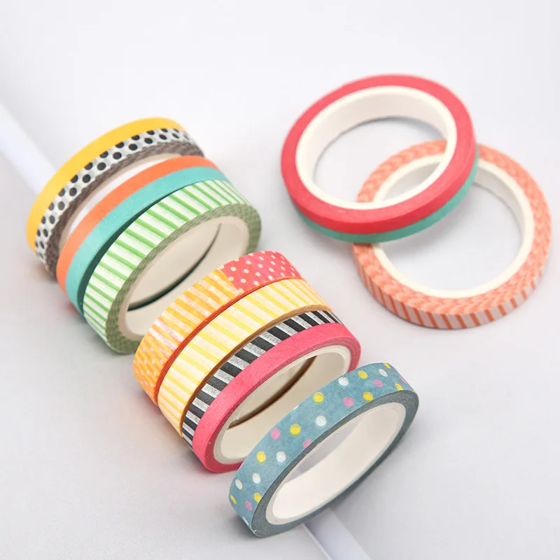 3 рулонов/упаковка лента Washi Винтаж узкие декоративная клейкая DIY Скрапбукинг