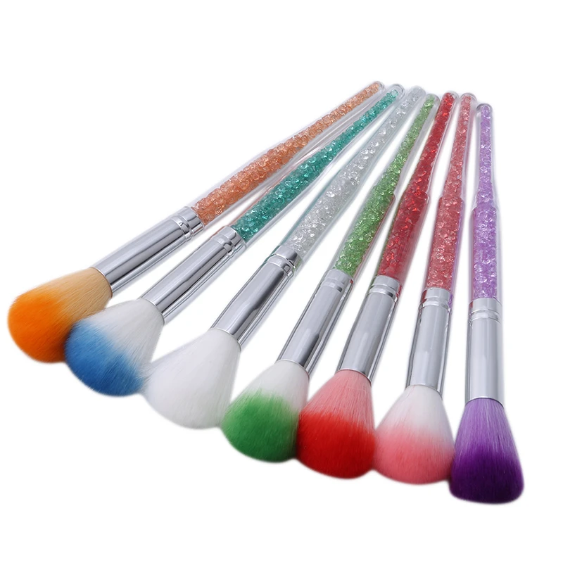 7 цветов модные акриловые кисти для УФ геля со стразами ручка ногтей инструменты