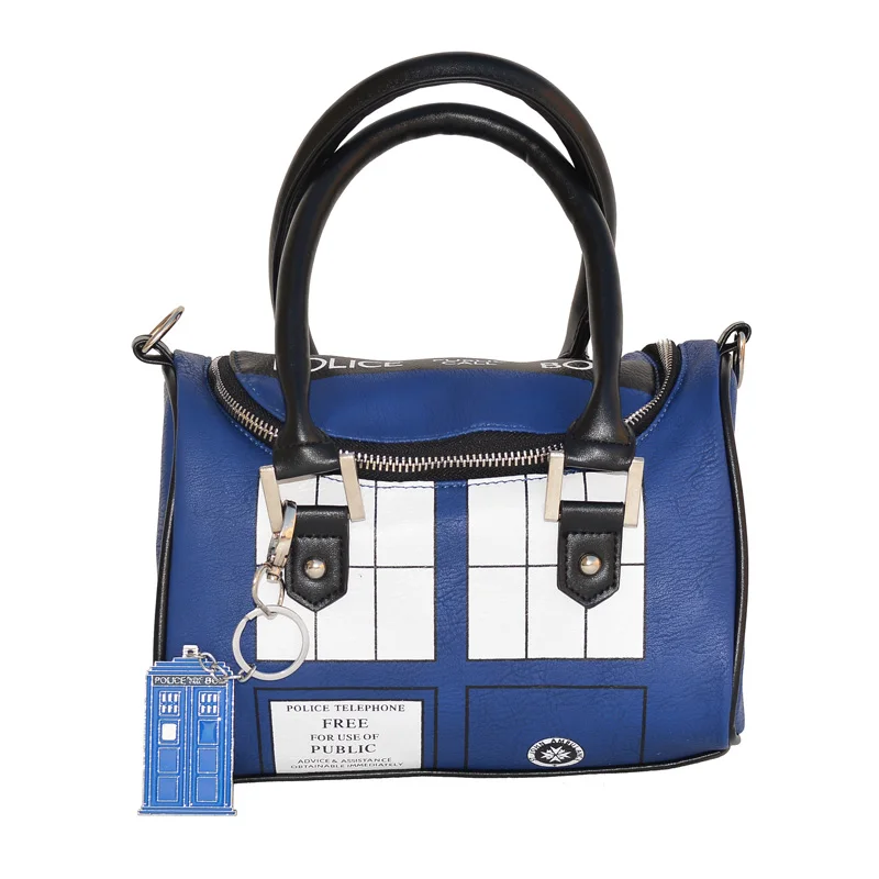 

FAIRY SERAPHIM Doctor Who TARDIS Handbag PU Leather Teenager Crossbody Bag Keychain Satchels Shoulder Handbag