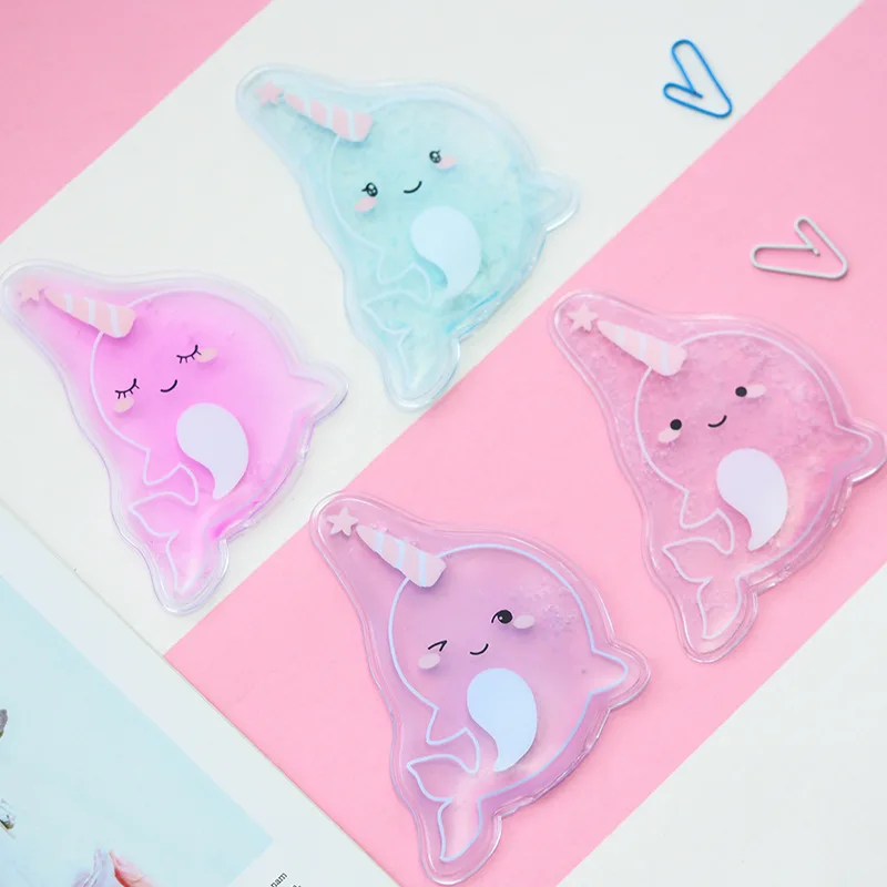PACGOTH милые животные Narwhal стильные гелевые мини пакеты со льдом ПВХ случайных