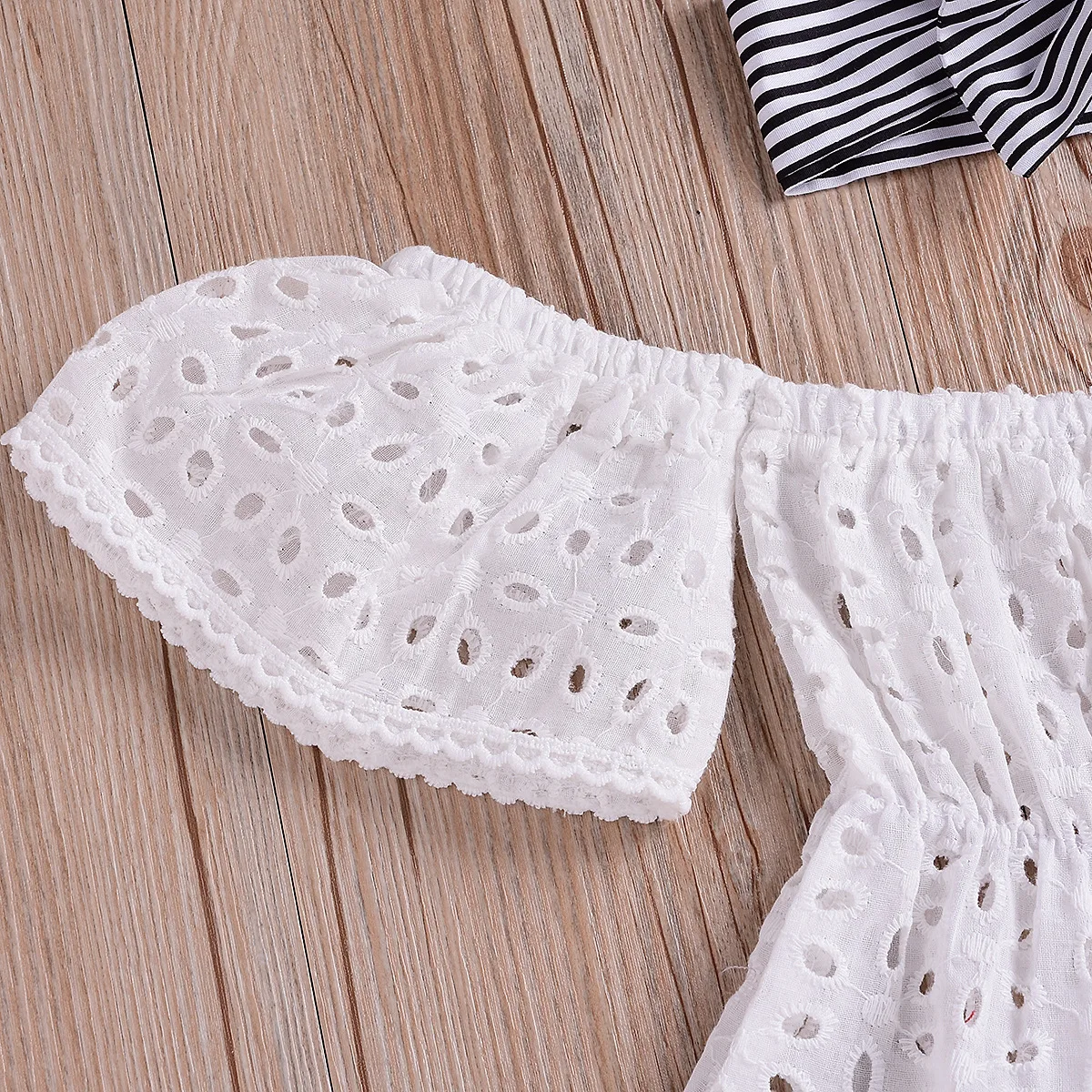 Летняя детская одежда рубашка с роговыми рукавами для маленьких девочек +