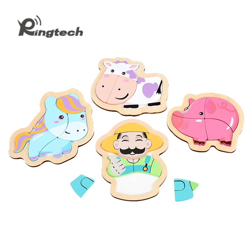 Ringtech детей деревянный пазл 4 шт. образования взрослых | Игрушки и хобби