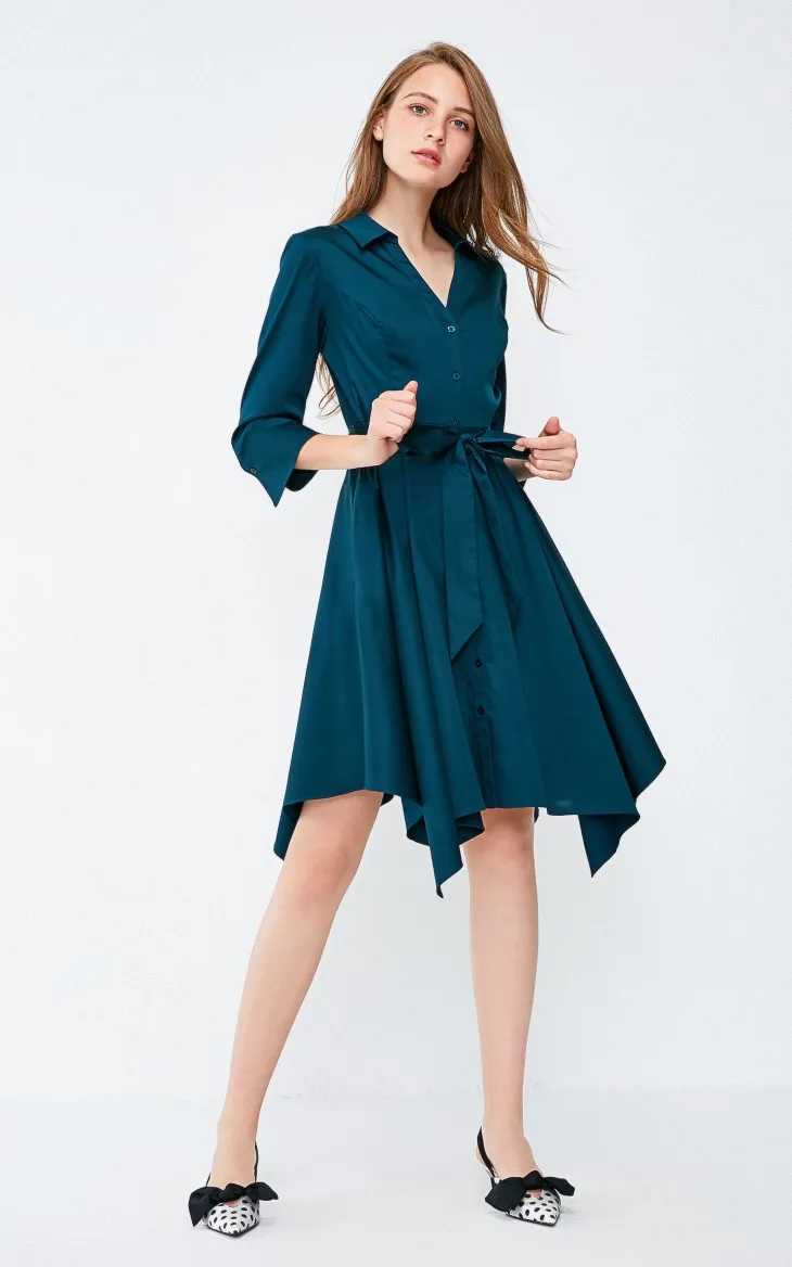 Vero Moda платье-рубашка с v-образным вырезом и пуговицами на запястье | 31837C507