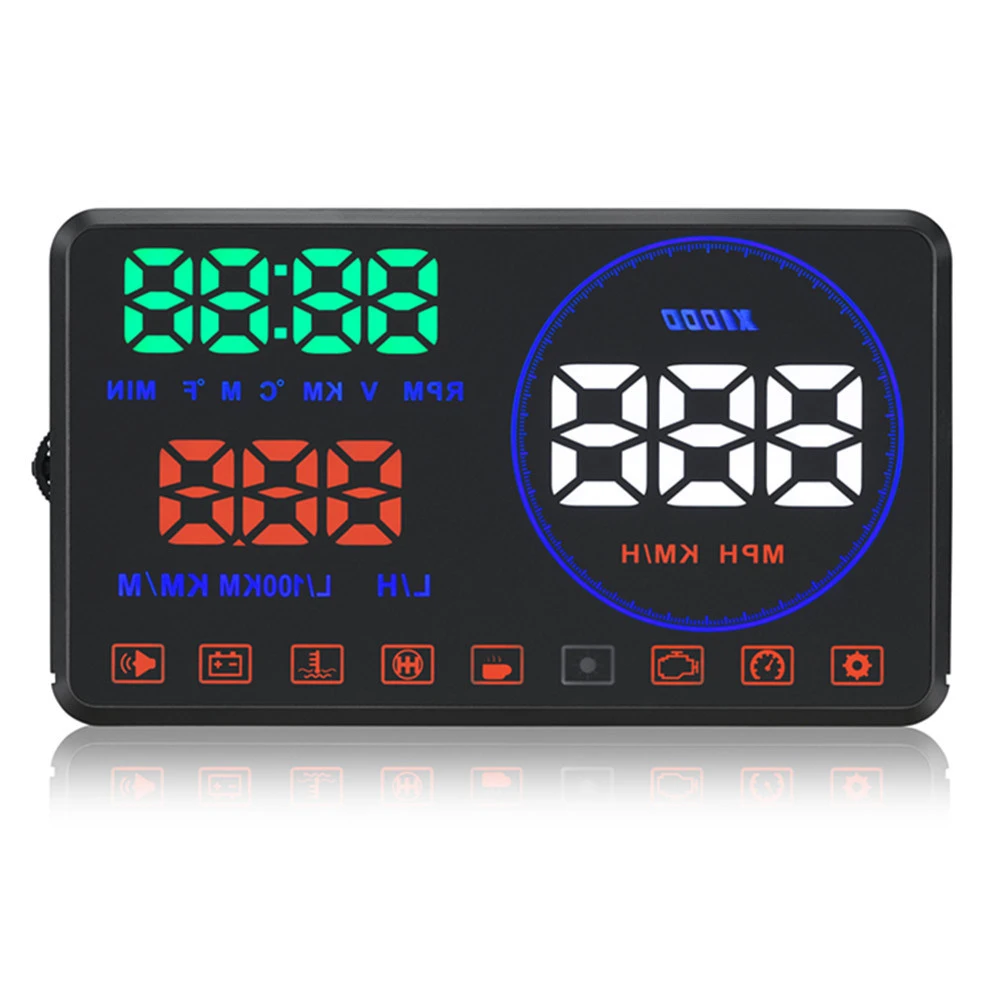 Excelvan M9 5 дюймовый HD экран OBD2 II автомобильный HUD Дисплей многоцветная