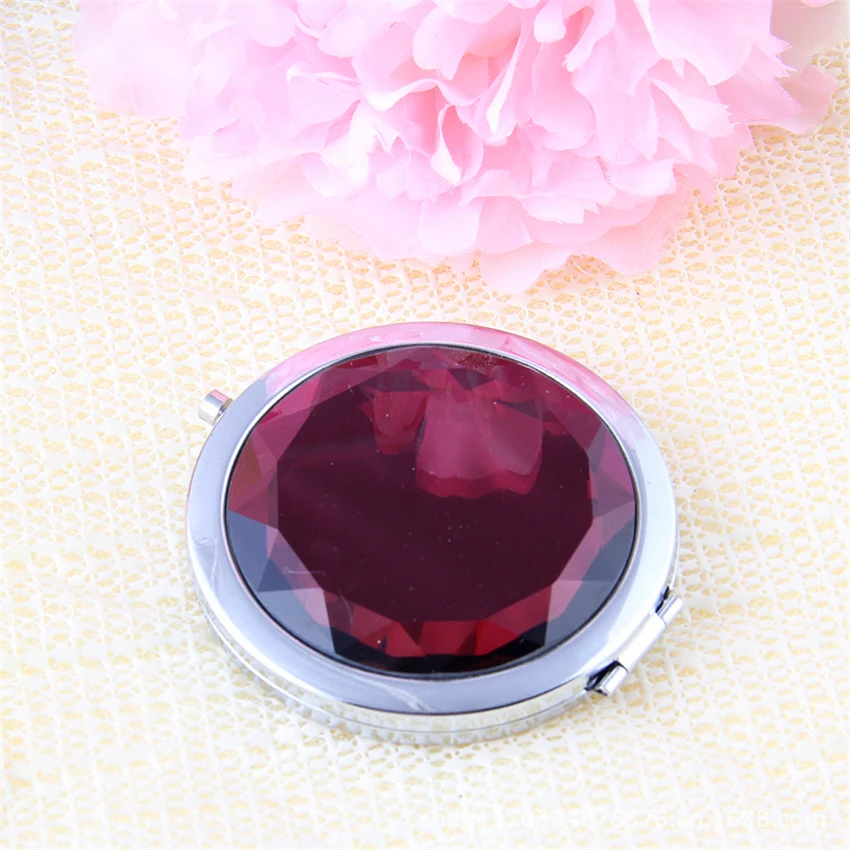 Beauty Club Lady Women's Gifts Crystal Makeup Small Mirrors Folding Portable Mirror Double-sided Make Up | Красота и здоровье