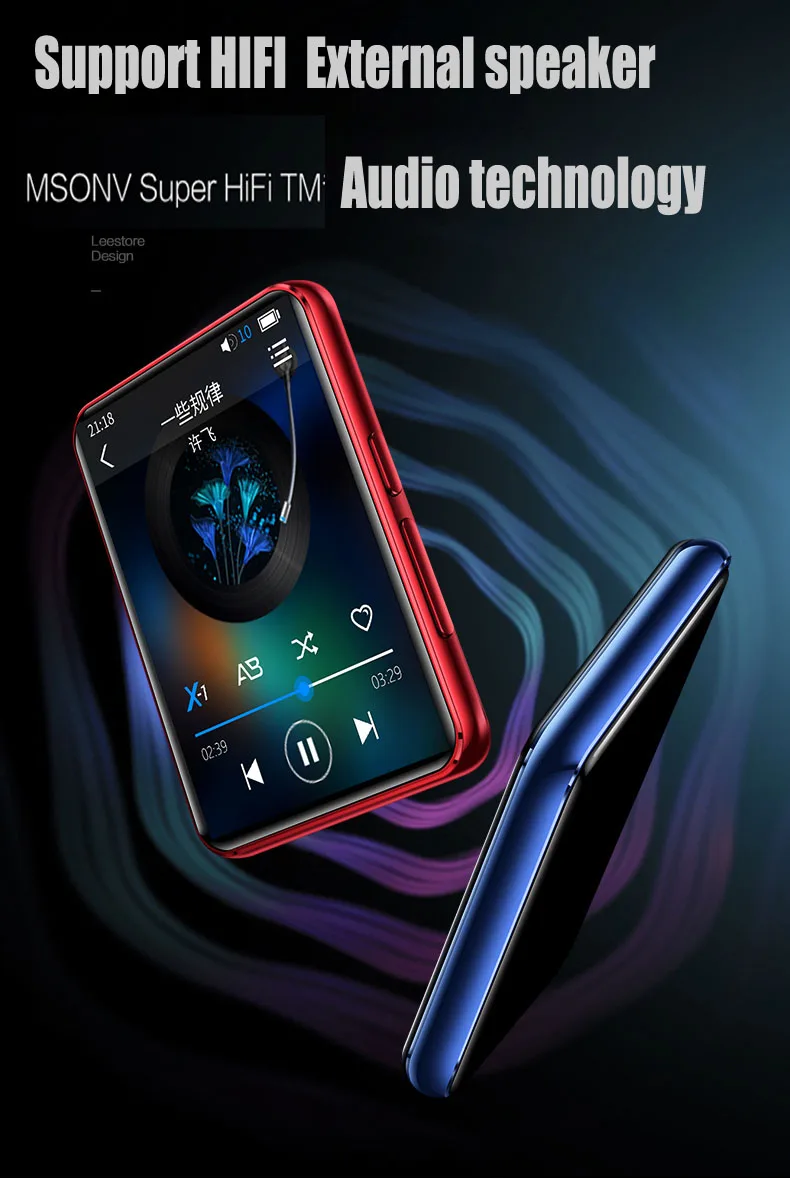 BENJIE X6 полный сенсорный экран MP3-плеер 4 Гб 8 Гб музыкальный плеер с fm-радио видеоплеер проигрыватель электронных книг MP3 со встроенным динамиком 5
