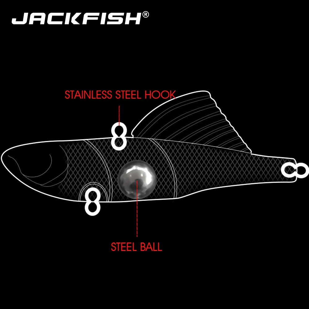 Джекфиш VIB приманка для рыбалки искусственная 6 8 см/13g жесткие рыболовные