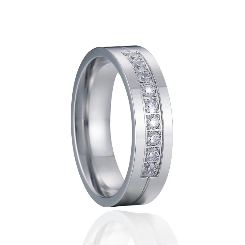 JSRS035s women Классический Любовь союзов Брак Свадебные Кольца Пара Набор для обувь для мужчин и женщин Золотой Цвет здоровый нержавеющая сталь ювелирные изделия - Цвет основного камня: JSRS035s women
